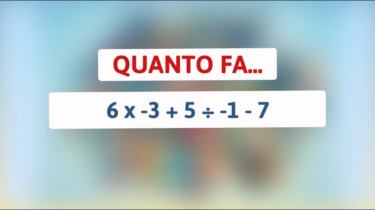 Scopri se sei un vero genio: riesci a risolvere questo indovinello matematico che mette alla prova le menti più brillanti?"