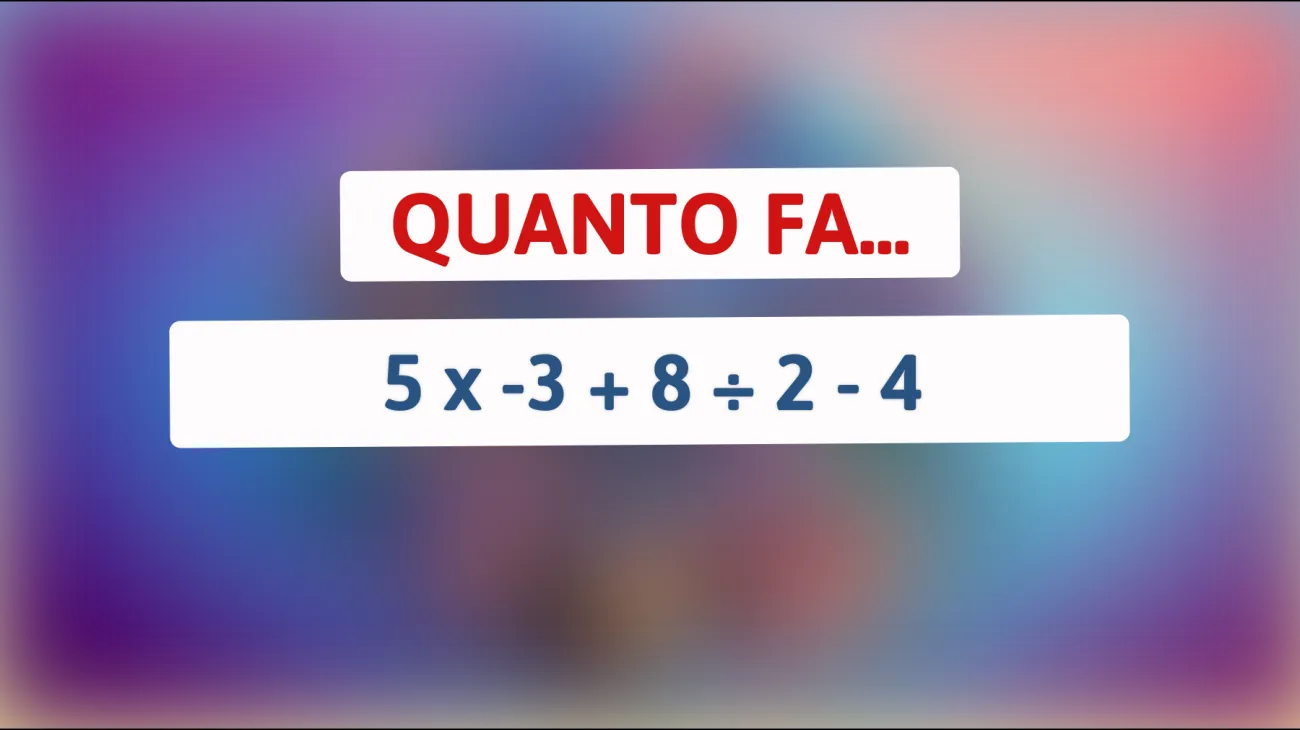Scopri la risposta che solo i veri geni riescono a risolvere: Hai il coraggio di affrontare questo enigma matematico?"