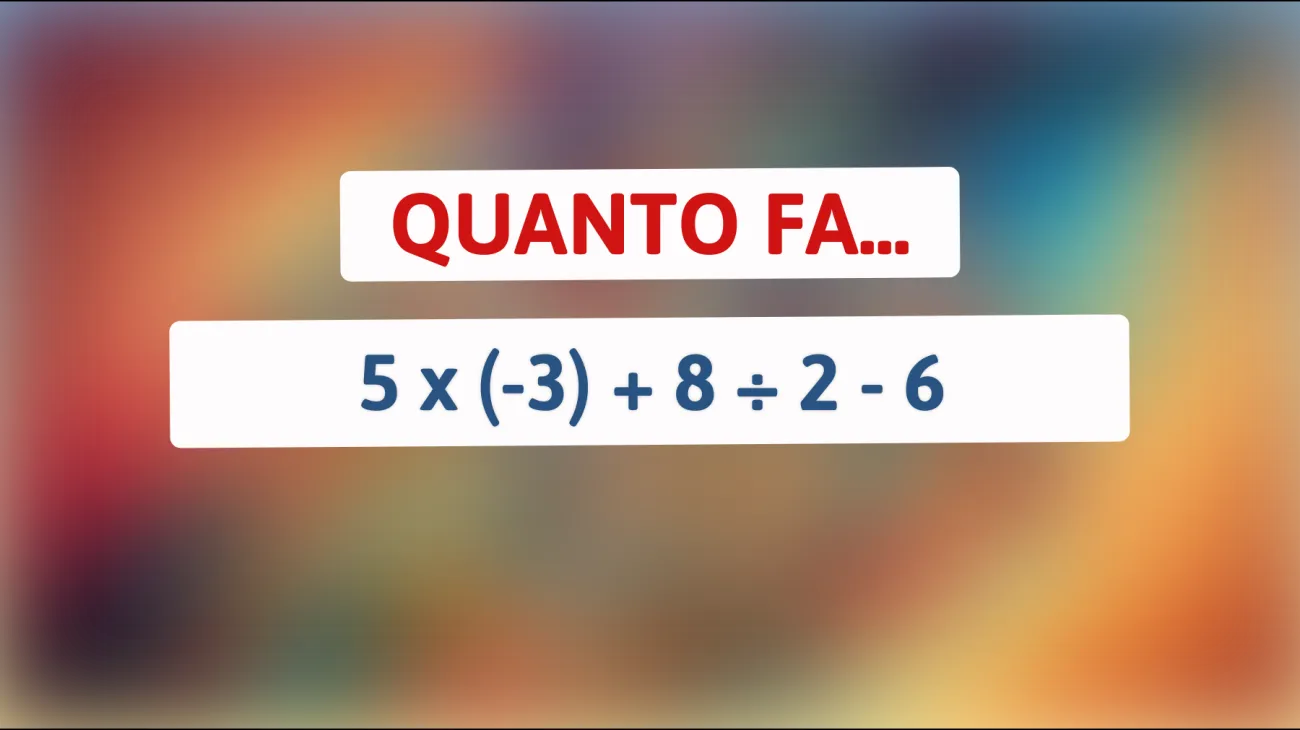 Scopri se sei tra i pochi in grado di risolvere questo enigma matematico senza ricorrere alla calcolatrice!"