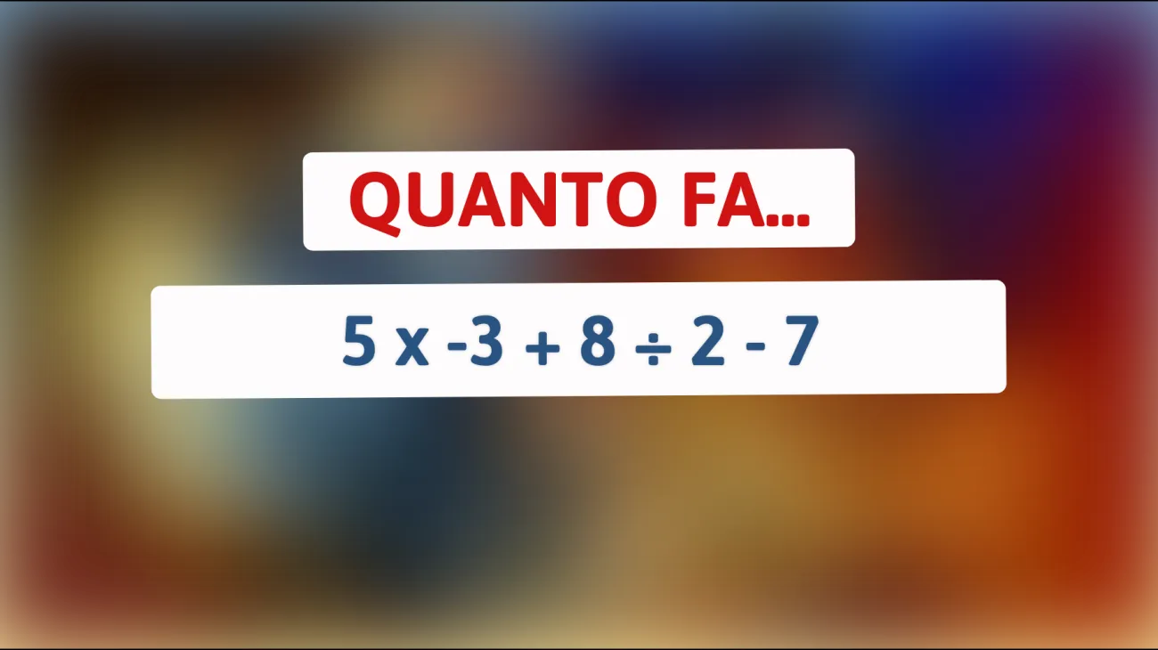Sfida il tuo cervello con questo enigma matematico: sei tra i pochi che riescono a risolverlo?"