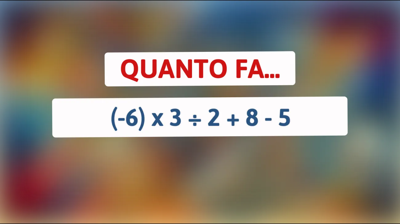 Solo il 5% delle persone riesce a risolvere questo enigma matematico in 30 secondi! Sei tra i geni che possono farcela?"