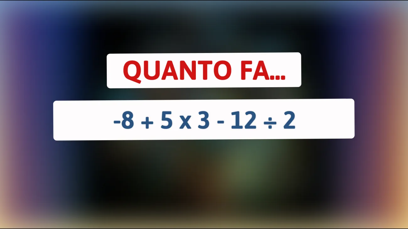 Solo le menti più brillanti possono risolvere questo enigma matematico! Hai il coraggio di provare?"